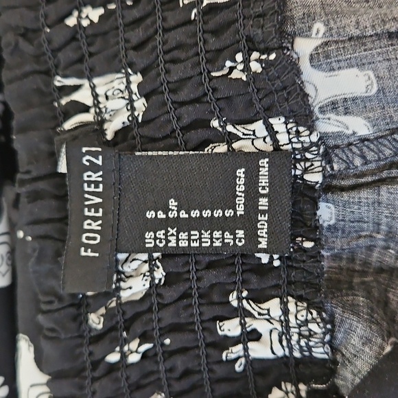 Forever 21 Elephant Print Palazzo Pants Size Small - Picture 6 of 7